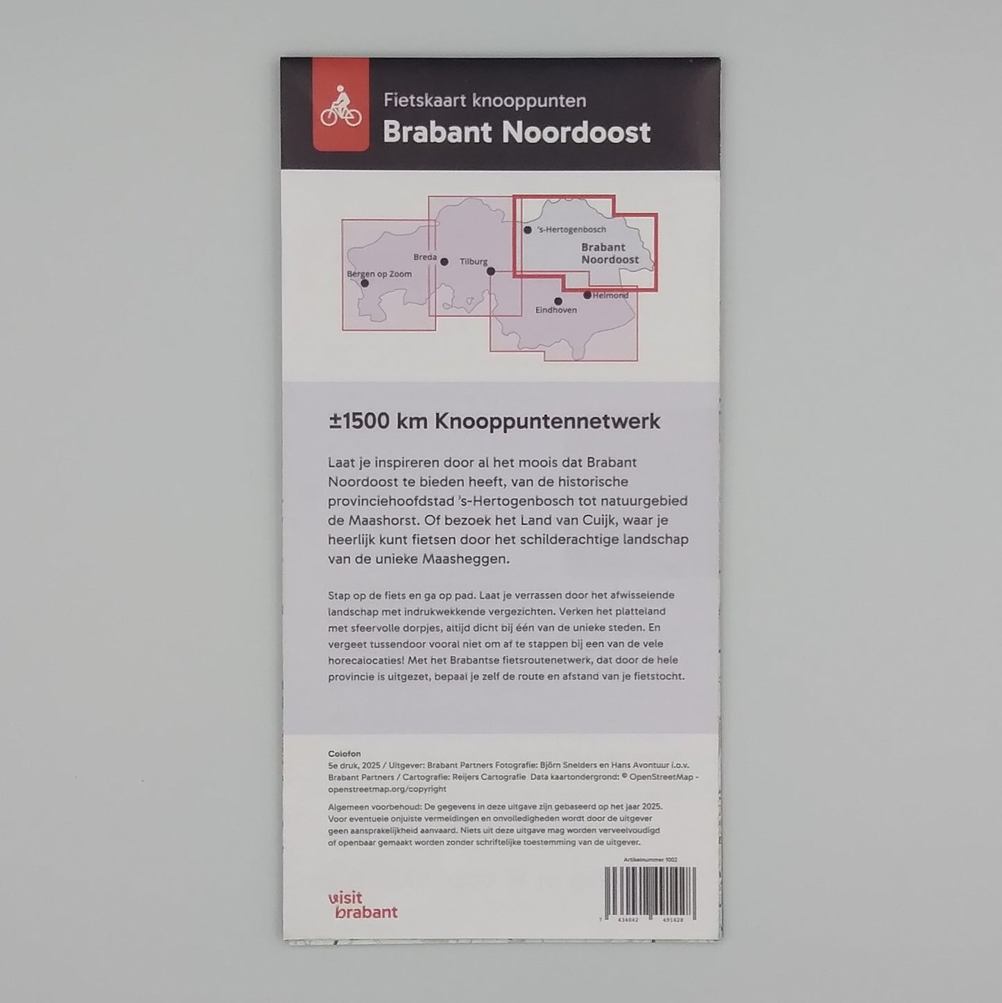 Fietskaart knooppunten Brabant Noordoost